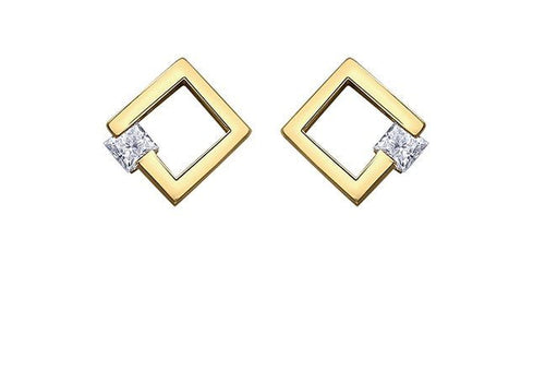 Geometric Diamond Earrings - Fifth Avenue Jewellers