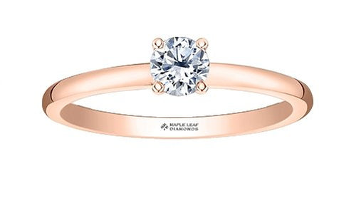 Geometric Solitaire In Rose Gold - Fifth Avenue Jewellers