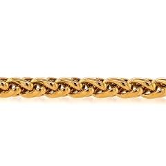 Gold Ion-Plated Wheat Chain Bracelet - Fifth Avenue Jewellers
