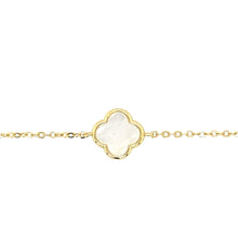 Load image into Gallery viewer, Gold Plated Clover Station Bracelet - Fifth Avenue Jewellers
