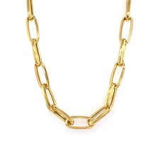Load image into Gallery viewer, Gold Plated Hollow Paperclip Chain Necklace - Fifth Avenue Jewellers
