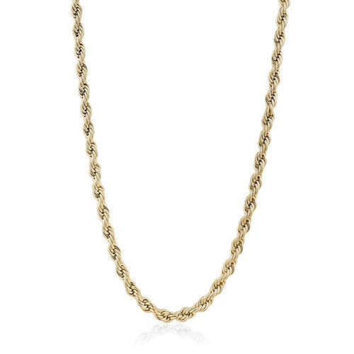 Gold Toned Stainless Steel Rope Chain - Fifth Avenue Jewellers