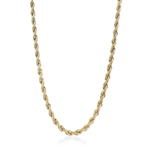 Gold Toned Stainless Steel Rope Chain - Fifth Avenue Jewellers