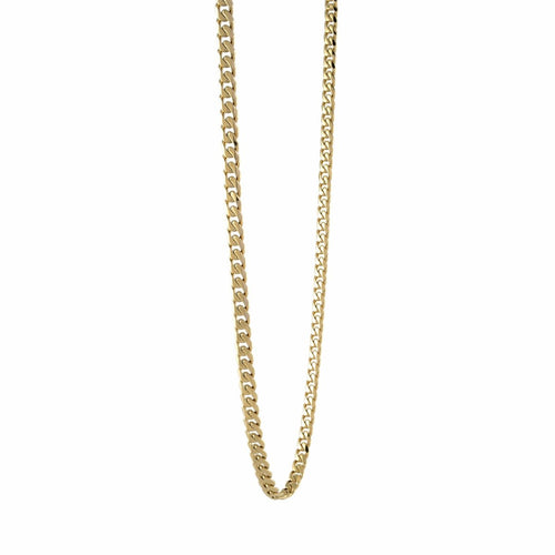 Gold Toned Steel Curb Link Ankle Bracelet SYN8 - Fifth Avenue Jewellers