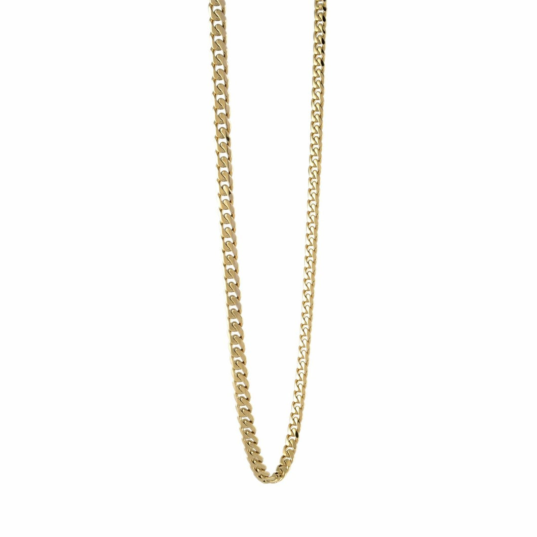 Gold Toned Steel Curb Link Ankle Bracelet SYN8 - Fifth Avenue Jewellers