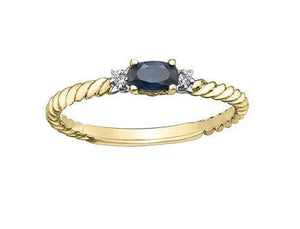 Gold Twist Gemstone Ring - Fifth Avenue Jewellers