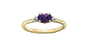 Gold Twist Gemstone Ring - Fifth Avenue Jewellers
