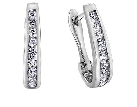 Half Carat Diamond Hoops - Fifth Avenue Jewellers