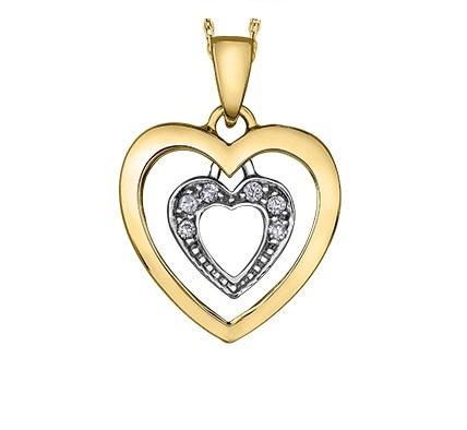 Heart in Heart Diamond Pendant - Fifth Avenue Jewellers