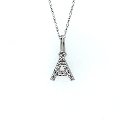 Icicles Diamond & Gold Initial Pendant Necklaces - Fifth Avenue Jewellers