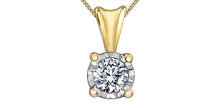 Load image into Gallery viewer, Illuminaire Diamond Solitaire Necklace - Fifth Avenue Jewellers
