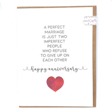 Load image into Gallery viewer, Joyfully Created &quot;A Perfect Marriage Is...&quot; Card - Fifth Avenue Jewellers
