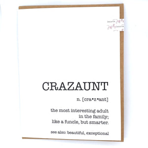 Joyfully Created "Crazaunt" Card - Fifth Avenue Jewellers