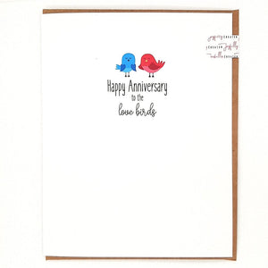Joyfully Created "Happy Anniversary... Love Birds" Card - Fifth Avenue Jewellers