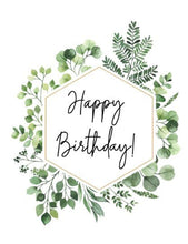 Load image into Gallery viewer, Joyfully Created &quot;Happy Birthday&quot; Foliage Wreath Card - Fifth Avenue Jewellers
