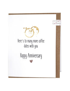 Joyfully Created "Here's To Many More Coffee Dates With You" Anniversary Card - Fifth Avenue Jewellers