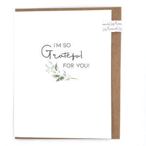 Joyfully Created "I'm So Grateful For You" Card - Fifth Avenue Jewellers