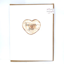 Load image into Gallery viewer, Joyfully Created &quot;Love Never Fails&quot; Card - Fifth Avenue Jewellers

