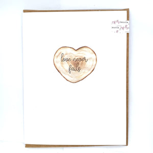 Joyfully Created "Love Never Fails" Card - Fifth Avenue Jewellers