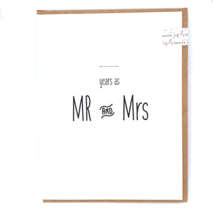 Joyfully Created "Mr & Mrs" Anniversary Card - Fifth Avenue Jewellers