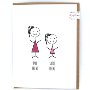 Joyfully Created "Tall Friend Short Friend" Card - Fifth Avenue Jewellers