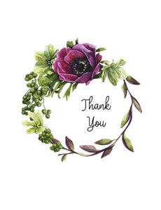 Joyfully Created "Thank You" Flower Wreath Card - Fifth Avenue Jewellers