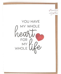 Joyfully Created "You Have My Whole Heart..." Card - Fifth Avenue Jewellers