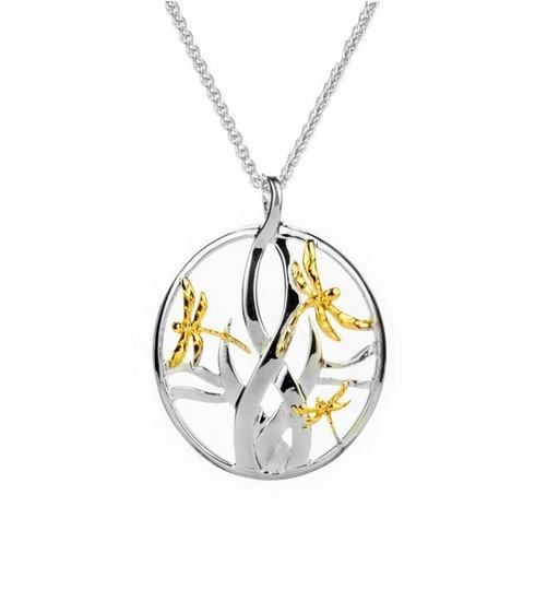 Keith Jack Dragonfly In Reeds Small Pendant - Fifth Avenue Jewellers