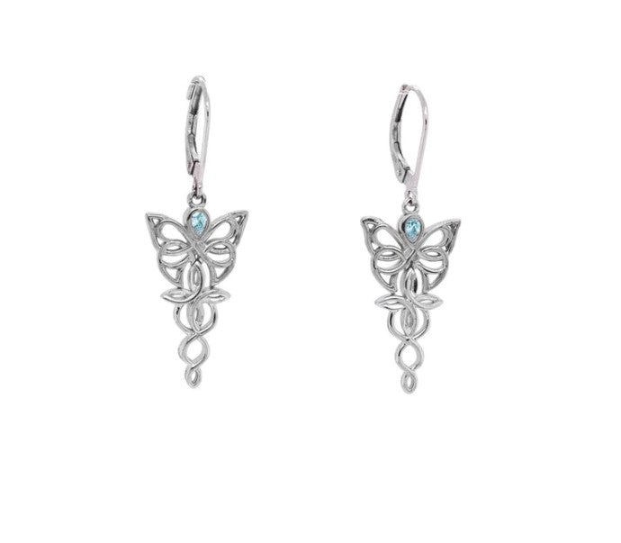 Keith Jack Sky Blue Topaz Butterfly Earrings - Fifth Avenue Jewellers