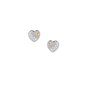 Keith Jack Sterling Silver and 10K Gold Celtic Heart Earrings - Fifth Avenue Jewellers
