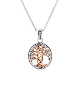 Keith Jack Sterling Silver and 10k Gold Tree of Life Small Pendant - Fifth Avenue Jewellers