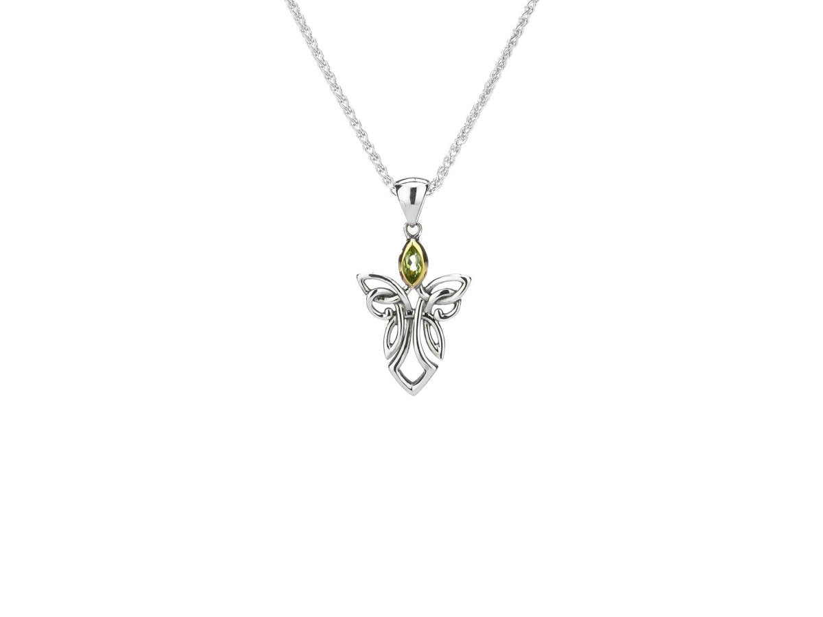 Keith Jack Sterling Silver and Yellow Gold Guardian Angel Pendant ...