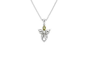 Keith Jack Sterling Silver and 10k Yellow Gold Guardian Angel Pendant - Fifth Avenue Jewellers