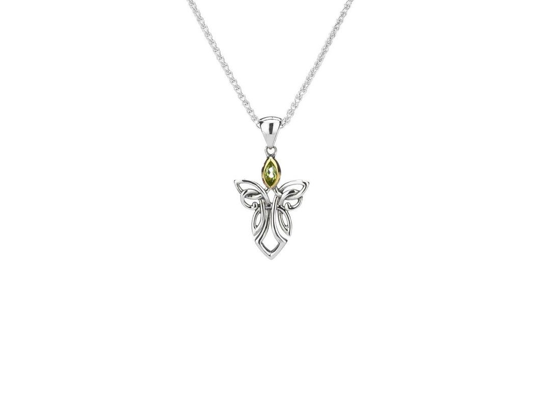 Keith Jack Sterling Silver and 10k Yellow Gold Guardian Angel Pendant - Fifth Avenue Jewellers