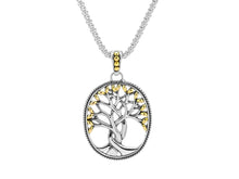 Load image into Gallery viewer, Keith Jack Sterling Silver and 18k Yellow Gold Tree of Life Pendant - Fifth Avenue Jewellers
