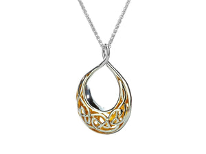 Keith Jack Sterling Silver and 22k Gilded Window to the Soul Teardrop Pendant - Fifth Avenue Jewellers