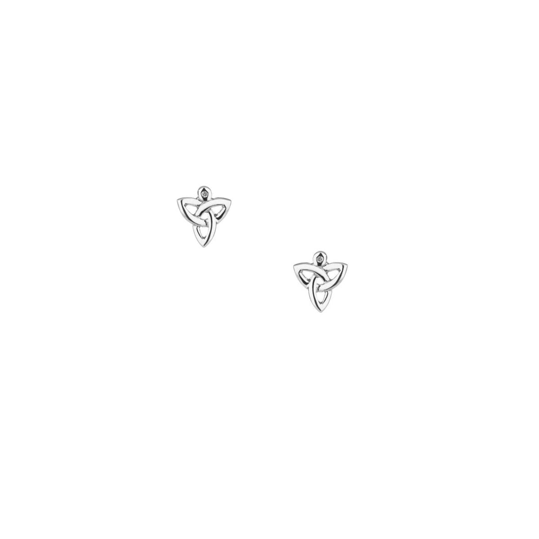 Keith Jack Sterling Silver And Diamond Trinity Earrings - Fifth Avenue Jewellers