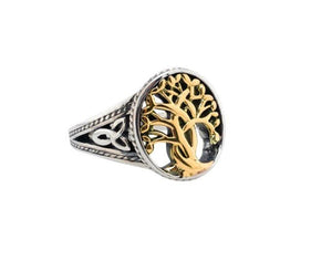 Keith Jack Sterling Silver And Gold Tree Of Life Ring - Fifth Avenue Jewellers