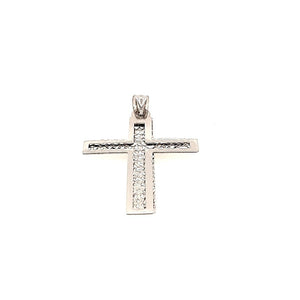 Layered Cross In White Gold - Fifth Avenue Jewellers