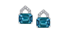 Load image into Gallery viewer, London Blue Topaz &amp; Diamond Earrings - Fifth Avenue Jewellers
