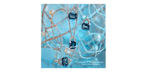 London Blue Topaz & Diamond Earrings - Fifth Avenue Jewellers