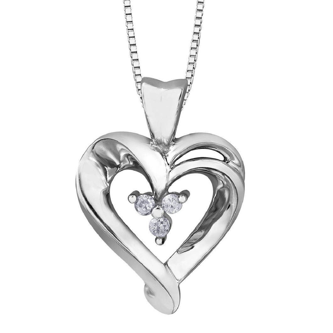 Lover's Dream Heart Necklace in White Gold - Fifth Avenue Jewellers