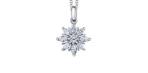 Maple Leaf Diamond Snowflake Necklace - Fifth Avenue Jewellers