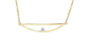 Maple Leaf Diamond Trapeze Necklace - Fifth Avenue Jewellers