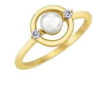 Load image into Gallery viewer, Maple Leaf Pearl And Diamond Ring - Fifth Avenue Jewellers
