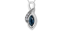 Load image into Gallery viewer, Marquise Sapphire And Diamond Necklace - Fifth Avenue Jewellers
