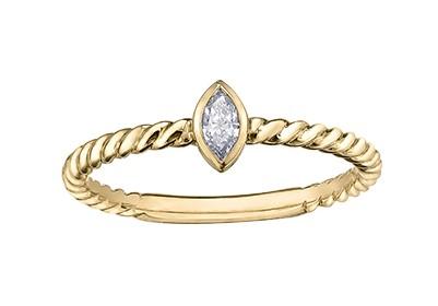 Marquise Solitaire Stacker Band - Fifth Avenue Jewellers