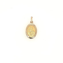 Load image into Gallery viewer, Medium Oval St Christopher Medal In Yellow Gold - Fifth Avenue Jewellers
