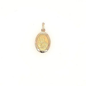 Medium Oval St Christopher Medal In Yellow Gold - Fifth Avenue Jewellers