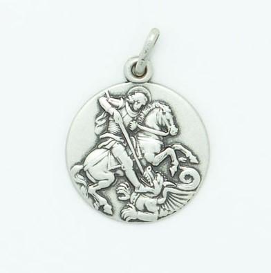 Medium Round Silver St George Medal - Fifth Avenue Jewellers